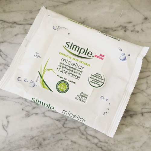 White packed of make-up remover wipes